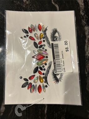 Face Jewel Mask - Multicolor Decorative Gem Mask